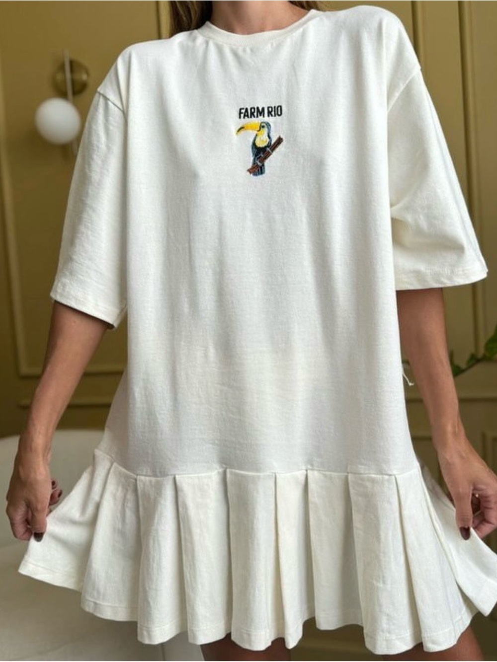 FARM Rio Embroidered Toucan Dress